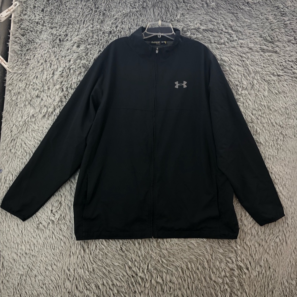 Under Armour Jacket UA Mens 2Xl Lightweight Black Warm-Up Water Resistant